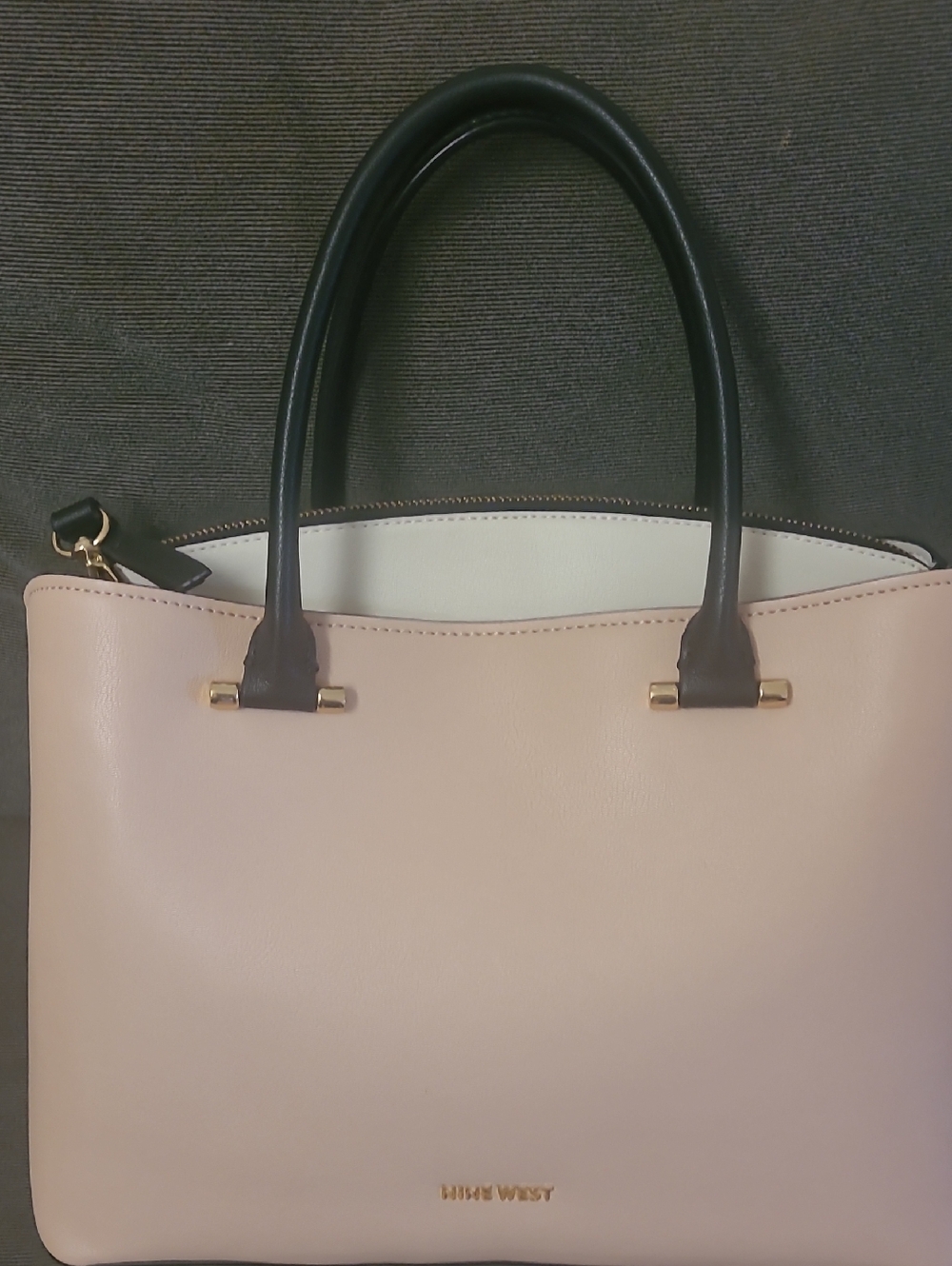 Nine West Pink and Black Two-Tone Satchel
